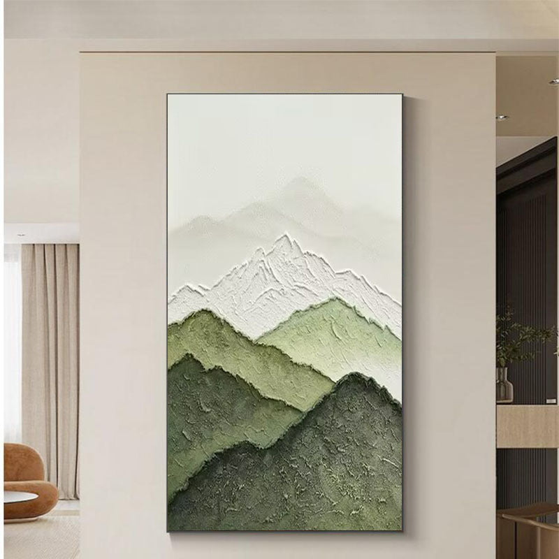 Textured Mountain Painting