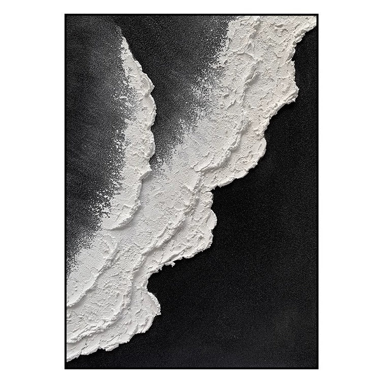Modern Minimalist Black and White Painting